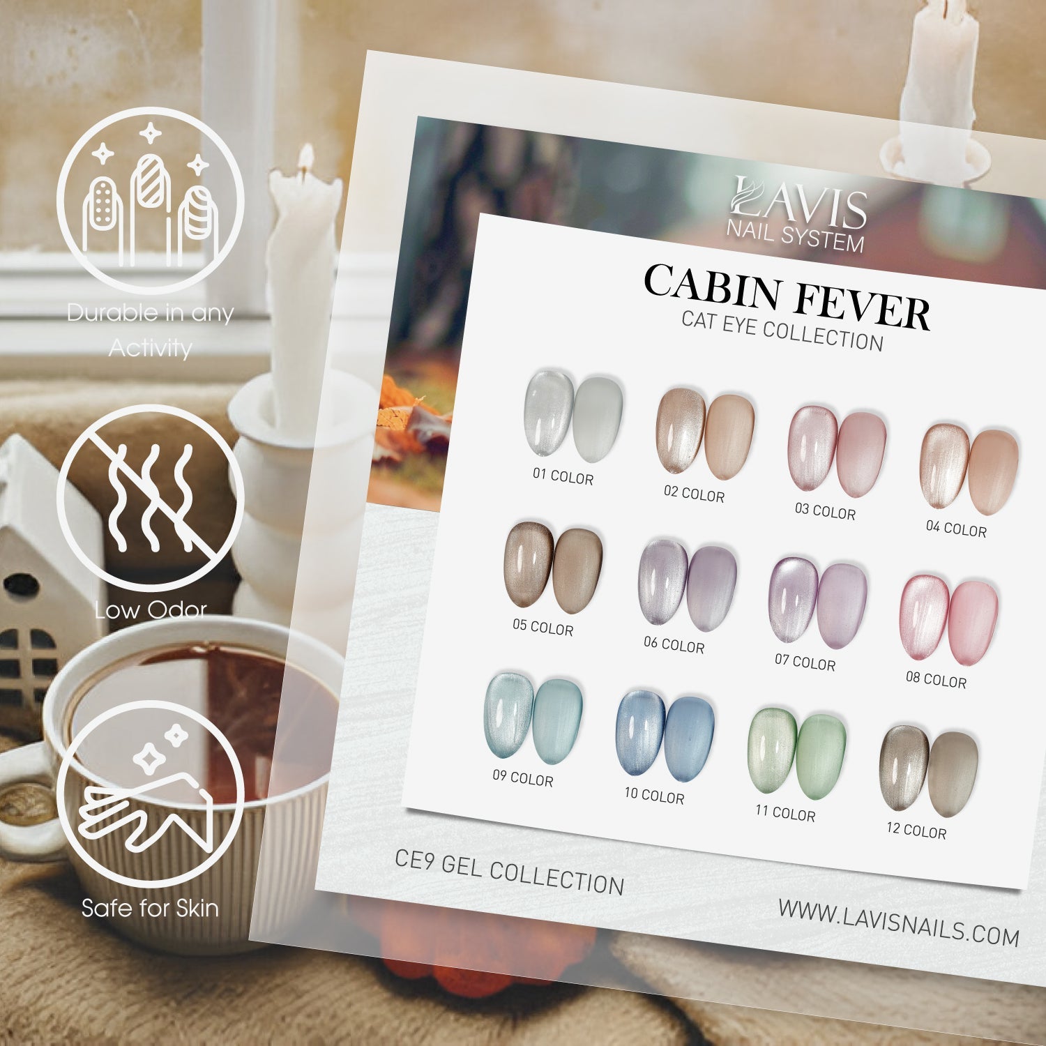 LAVIS Cat Eyes CE9 - 02 (Ver2) - Gel Polish 0.5 oz -  Lavis Cabin Fever Collection