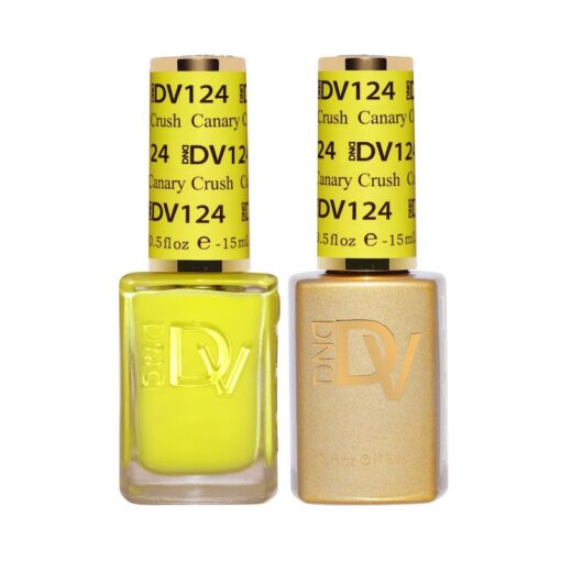 DND DV 124 Canary Crush - DND Diva Gel Polish & Matching Nail Lacquer Duo Set