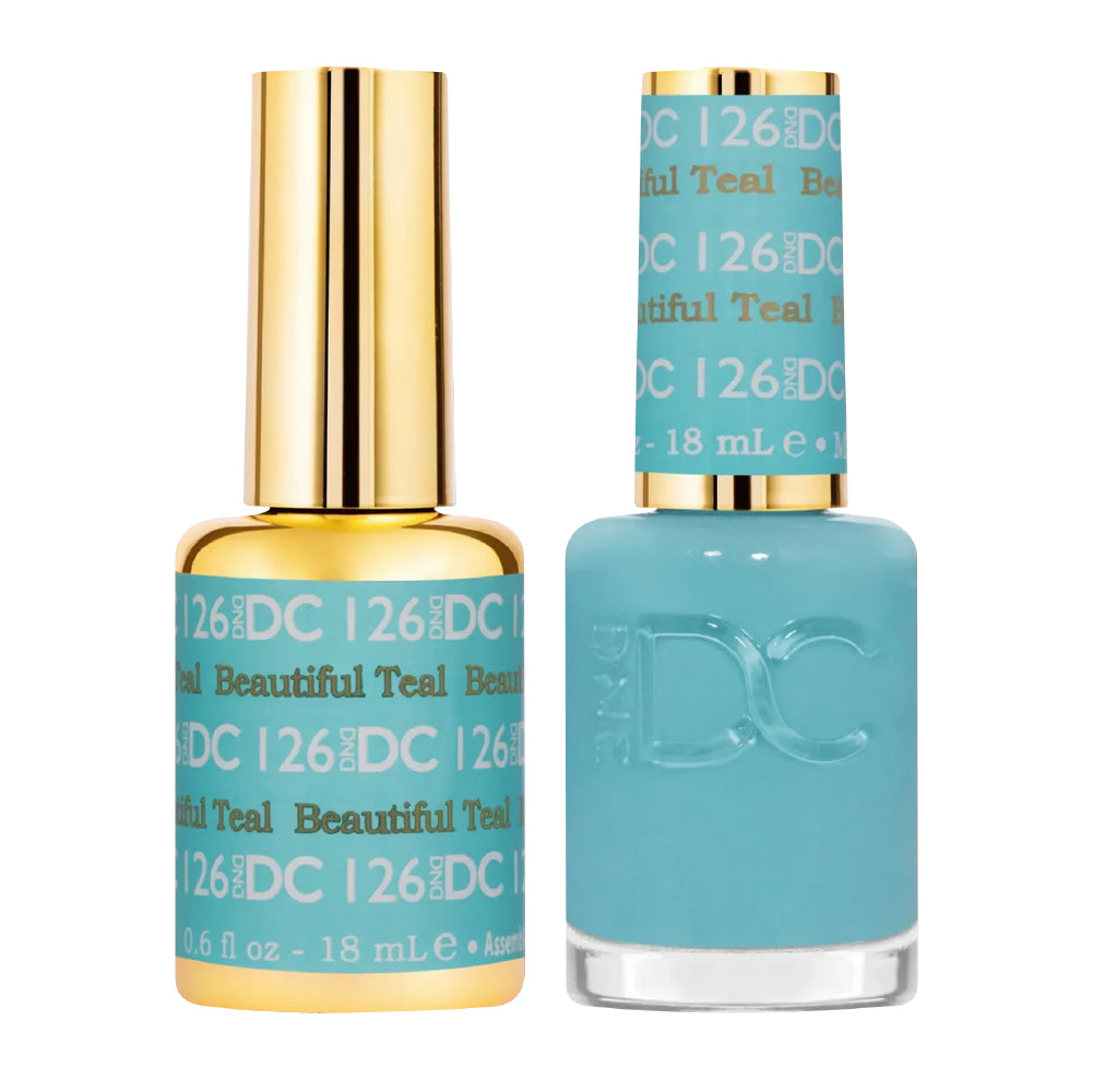 DND DC Gel Nail Polish Duo - 126 Beautiful Teal