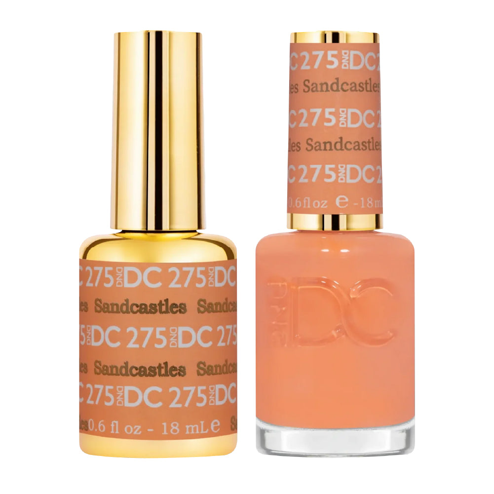 DND DC Gel Nail Polish Duo - 275 Orange, Sandcastles