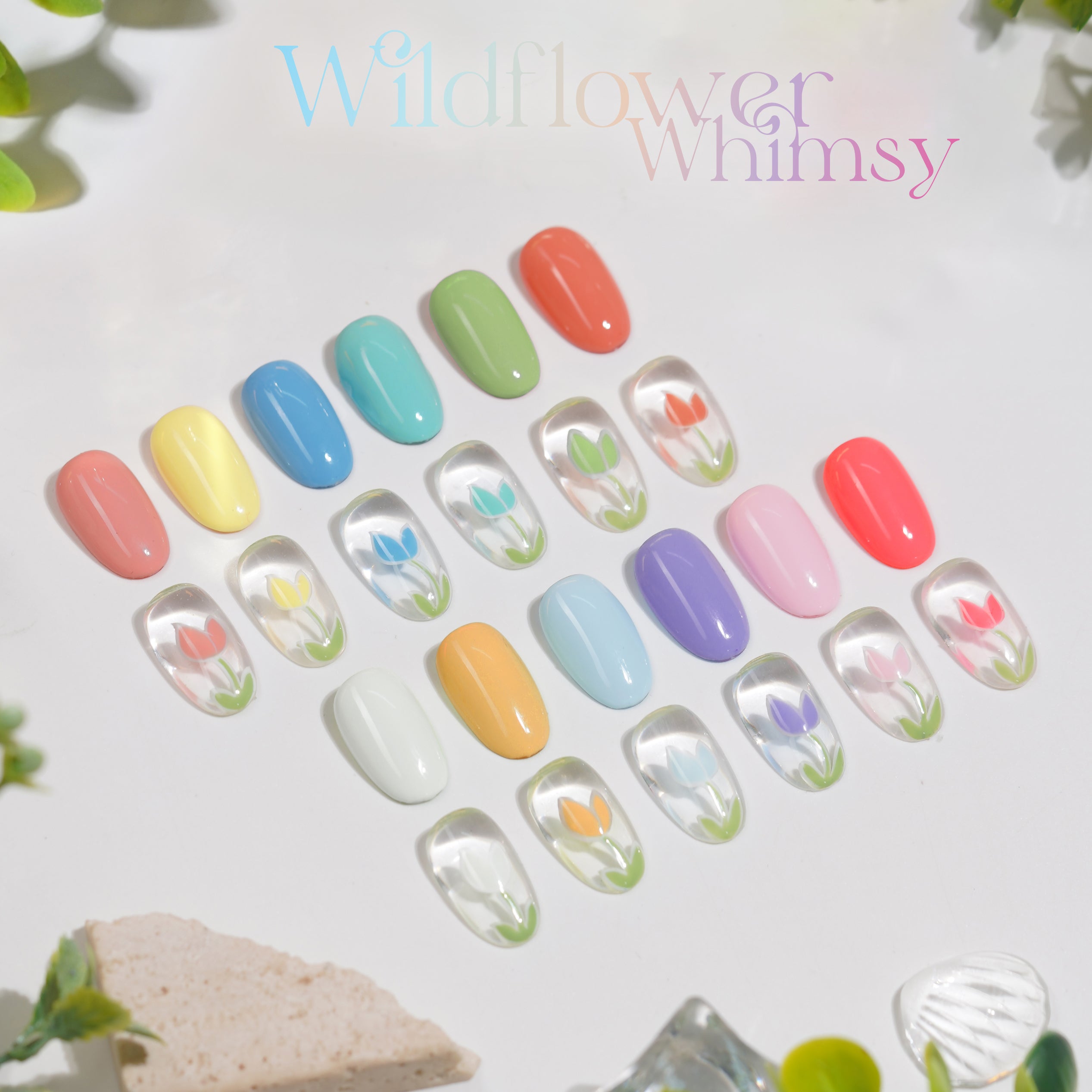 LAVIS C04 - Set 24 Colors - Gel Polish 0.5 oz - Wildflower Whimsy Collection