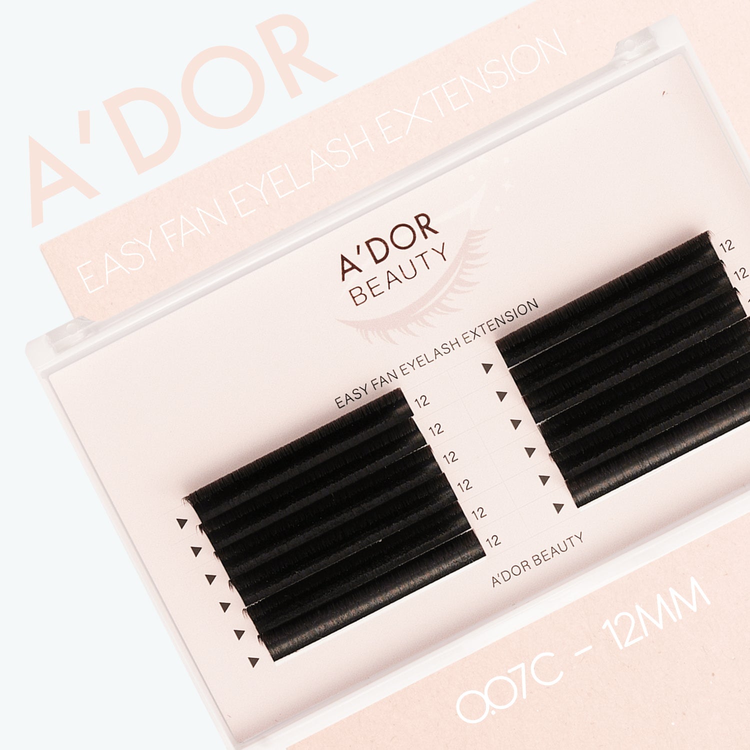 A’dor Beauty Easy Fan Eyelash Extension 0.07C - 12MM