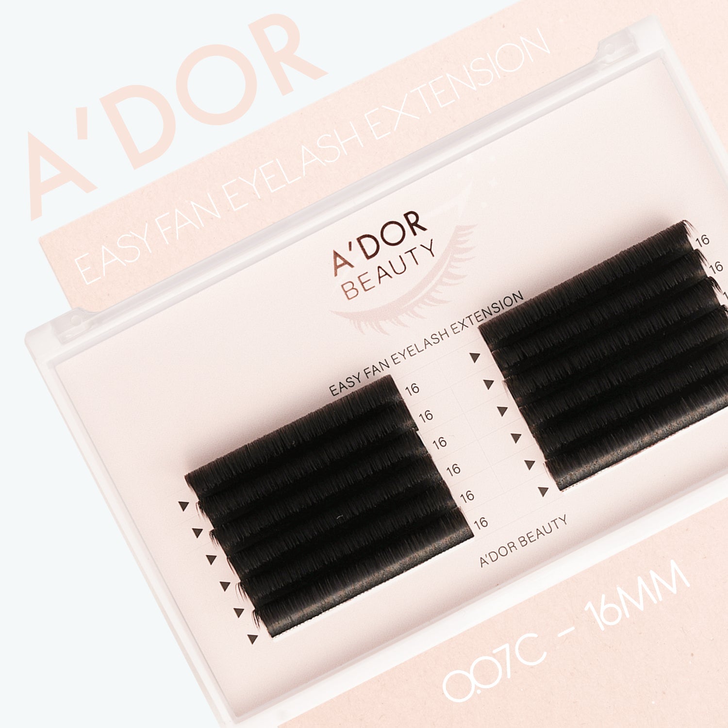 A’dor Beauty Easy Fan Eyelash Extension 0.07C - 16MM