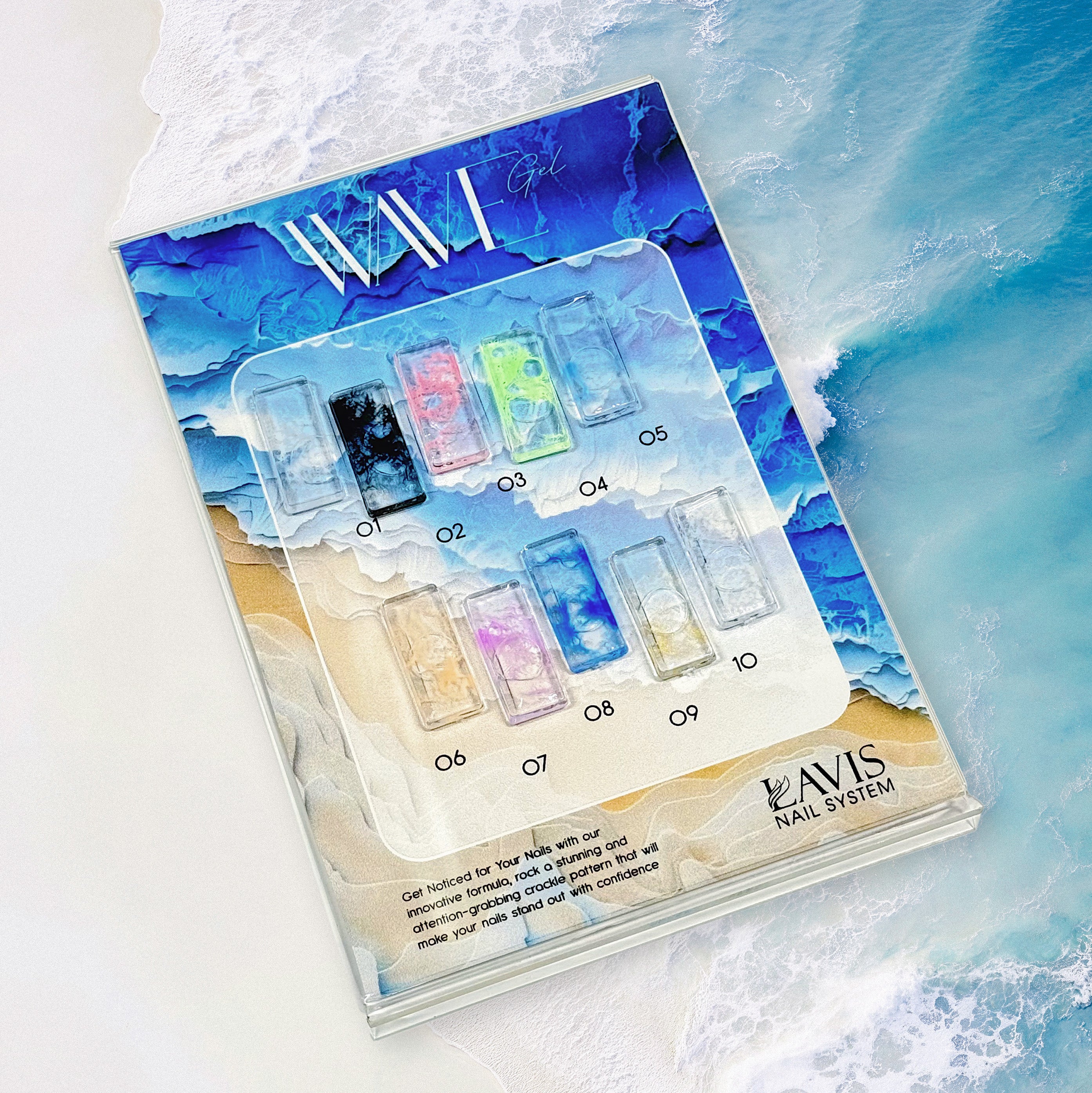 LAVIS Wave Gel Set 10 Colors - 0.5 oz