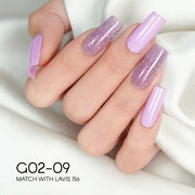 LAVIS Glitter G02 - 09 - Gel Polish 0.5 oz - Pillow Talk Collection