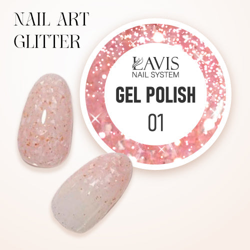 LAVIS Nail Art Glitter - Gel Polish 01