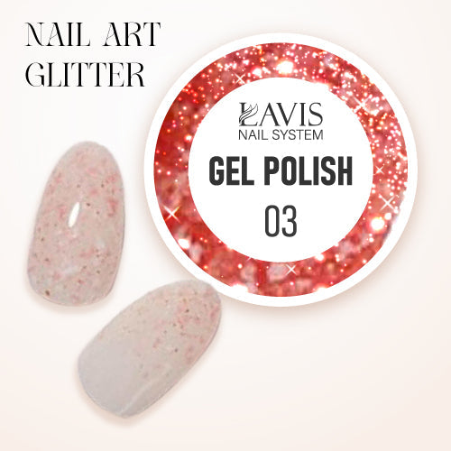 LAVIS Nail Art Glitter - Gel Polish 03