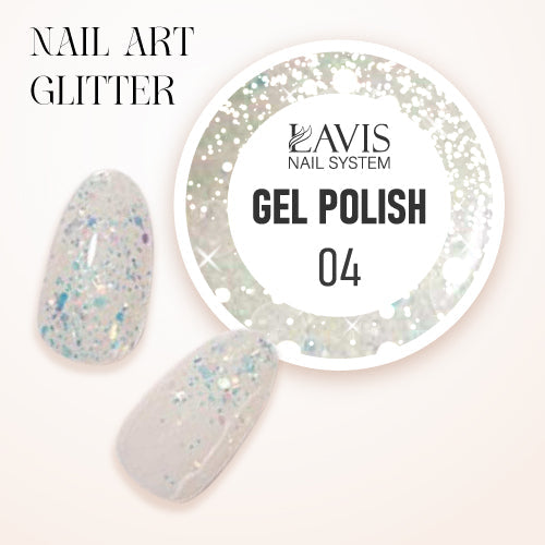 LAVIS Nail Art Glitter - Gel Polish 04