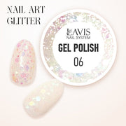 LAVIS Nail Art Glitter - Gel Polish 06