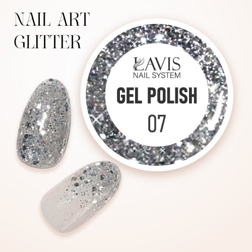 LAVIS Nail Art Glitter - Gel Polish 07