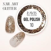 LAVIS Nail Art Glitter - Gel Polish 10