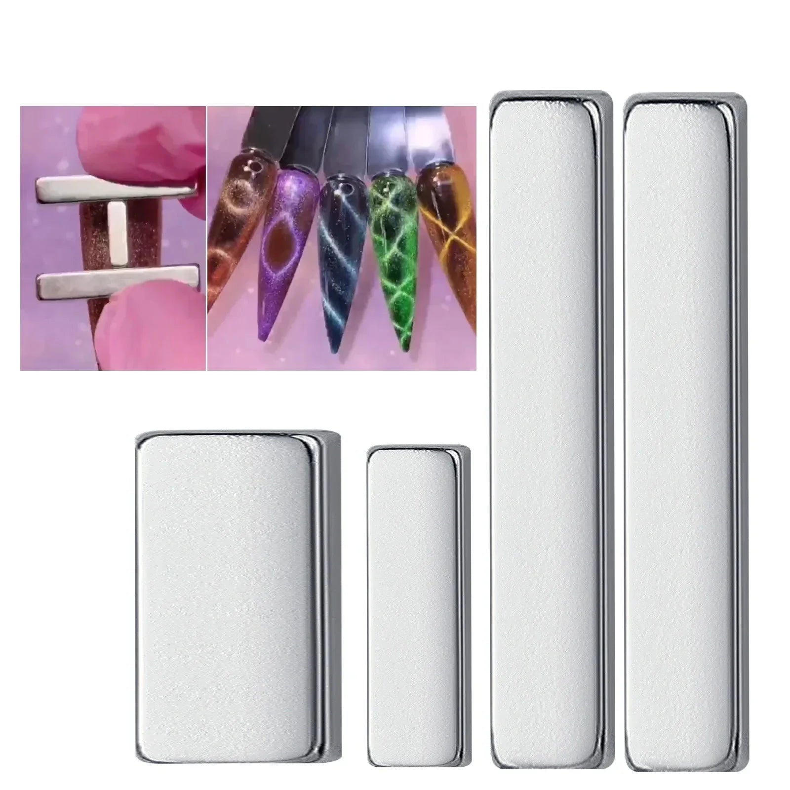  4Pcs Cat Eye Nail Magnetic Stick 4 Combination Magnets Multi-function by OTHER sold by DTK Nail Supply