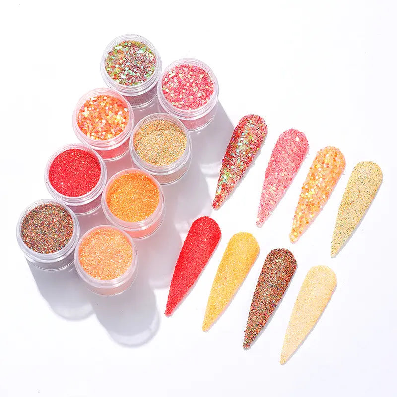 8pcs Nail Glitter Sequins - Set 2