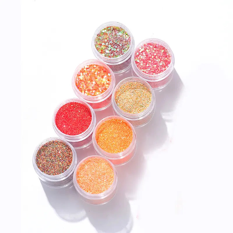 8pcs Nail Glitter Sequins - Set 2