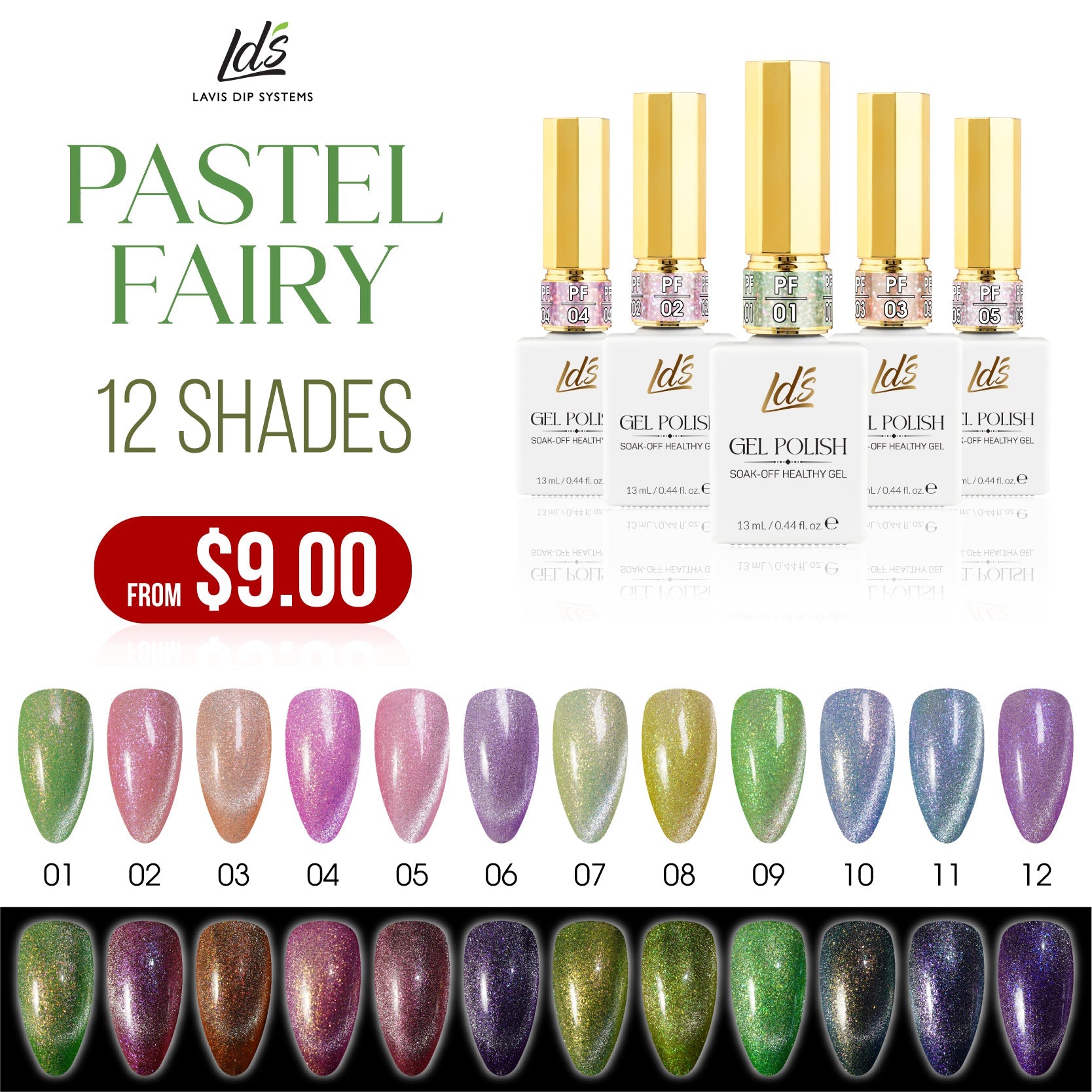 LDS Set 12 Colors - Pastel Fairy Cat Eye Gel Collection
