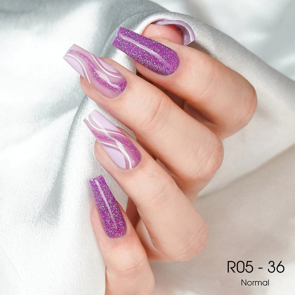 LAVIS Reflective R05 - Set 12 Colors (25-36) - Gel Polish 0.5 oz - Glow with the Flow Reflective Collection