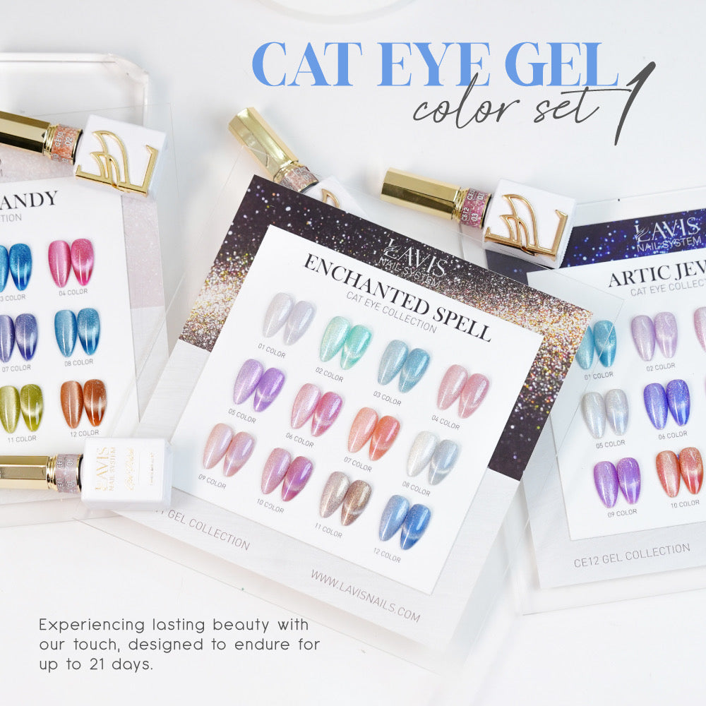 LAVIS Cat Eyes Set 1 - (CE10, CE11, CE12) - Gel Polish 0.5 oz