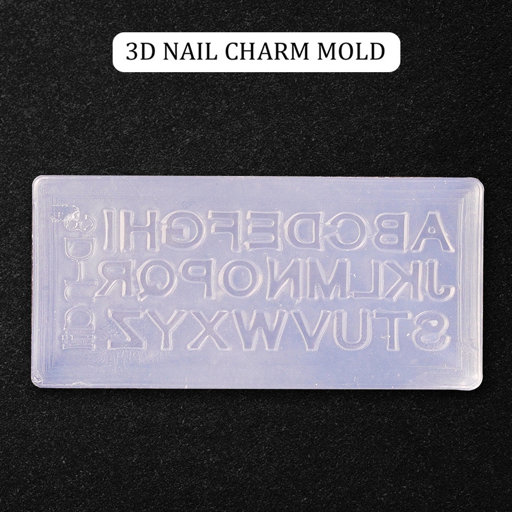 3D Nail Charm Mold 6 - Alphabet