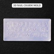 3D Nail Charm Mold 6 - Alphabet