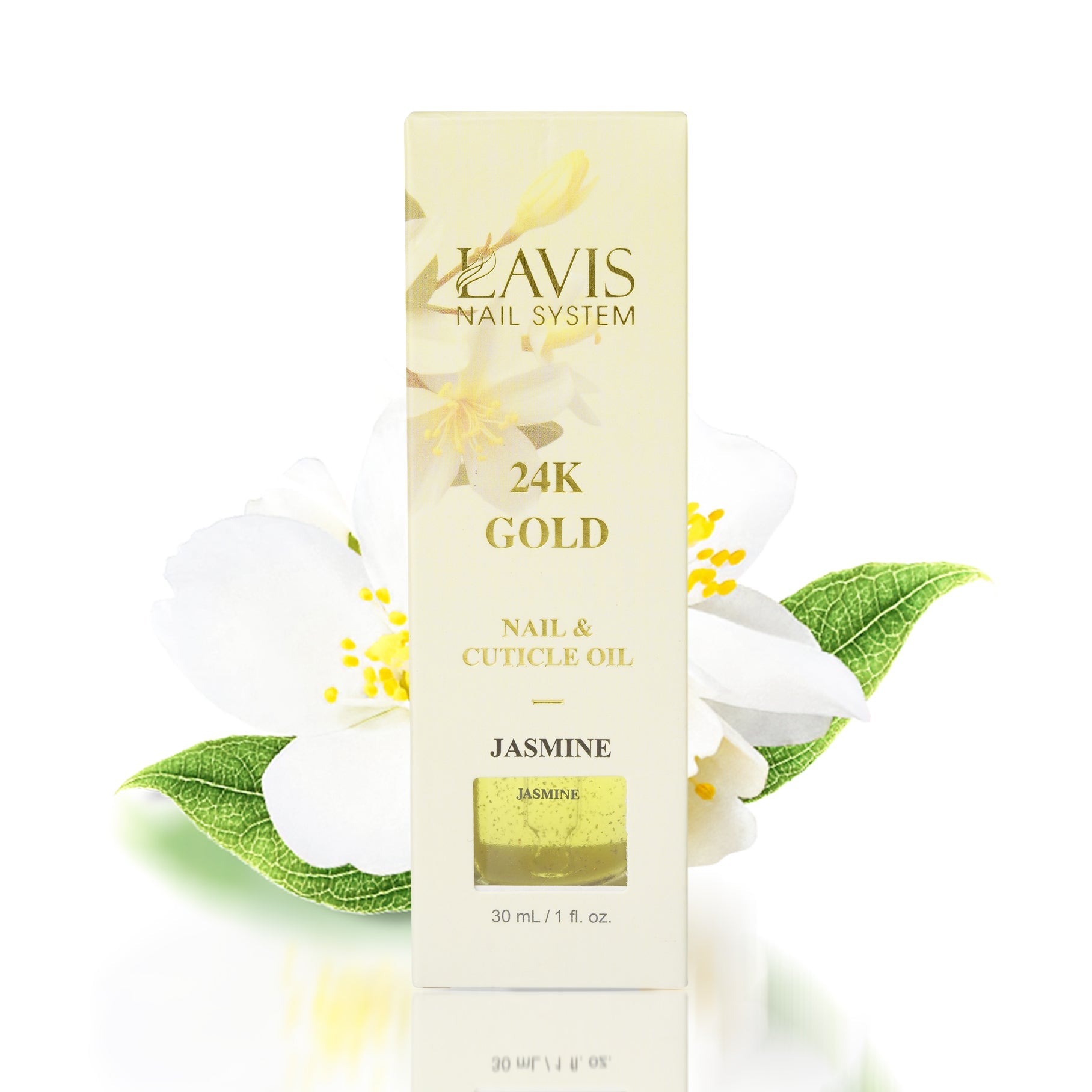 Lavis 24K Gold Nail & Cuticle Oil - Jasmine - 30mL