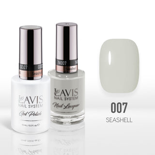 Lavis Gel Nail Polish Duo - 007 Gray Colors - Seashell