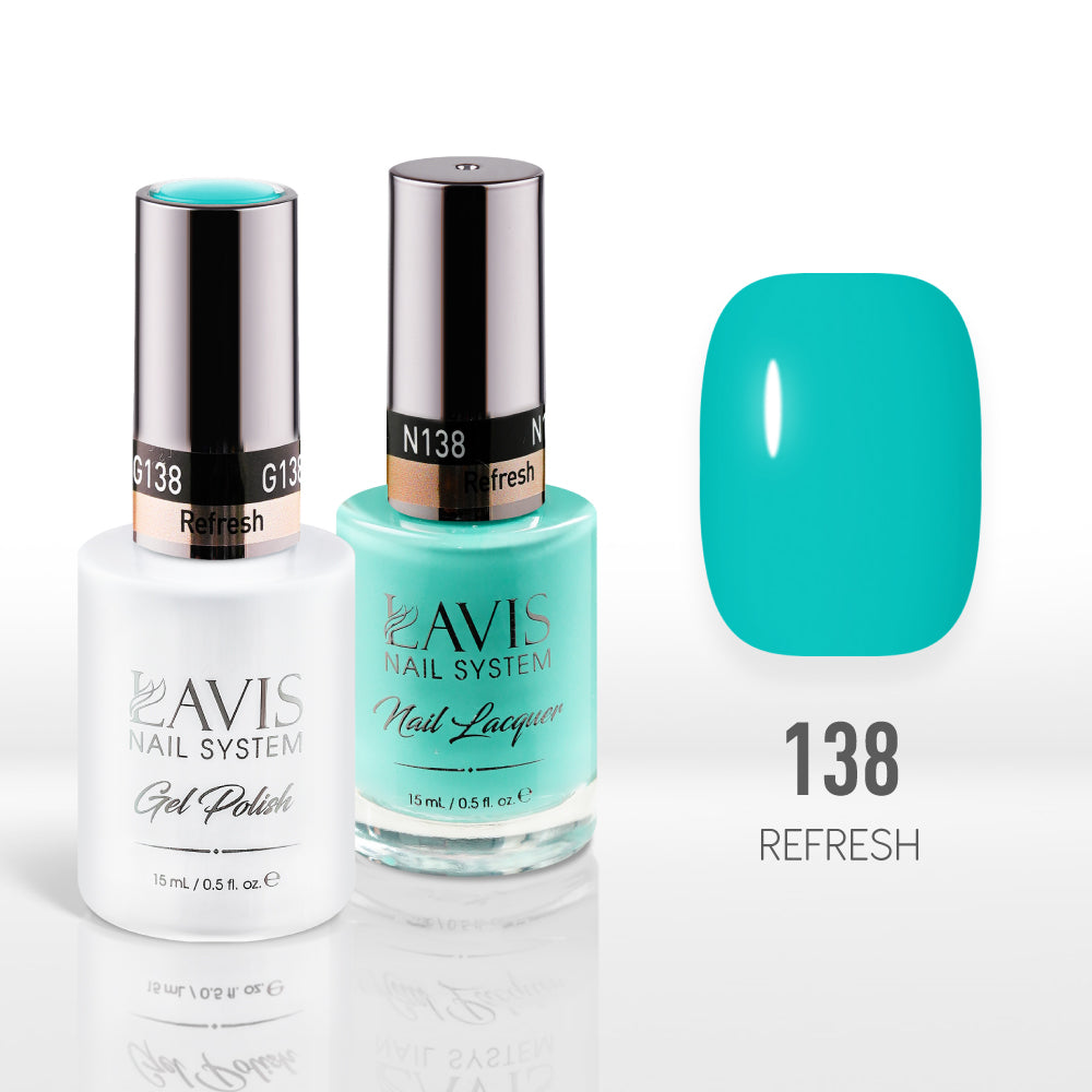 Lavis Gel Nail Polish Duo - 138 Teal Colors - Refresh