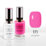 Lavis Gel Nail Polish Duo - 171 Pink Colors - Mulberry