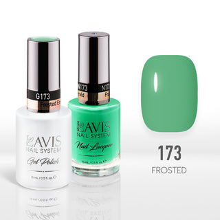 Lavis Gel Nail Polish Duo - 173 Green Colors - Frosted Emerald