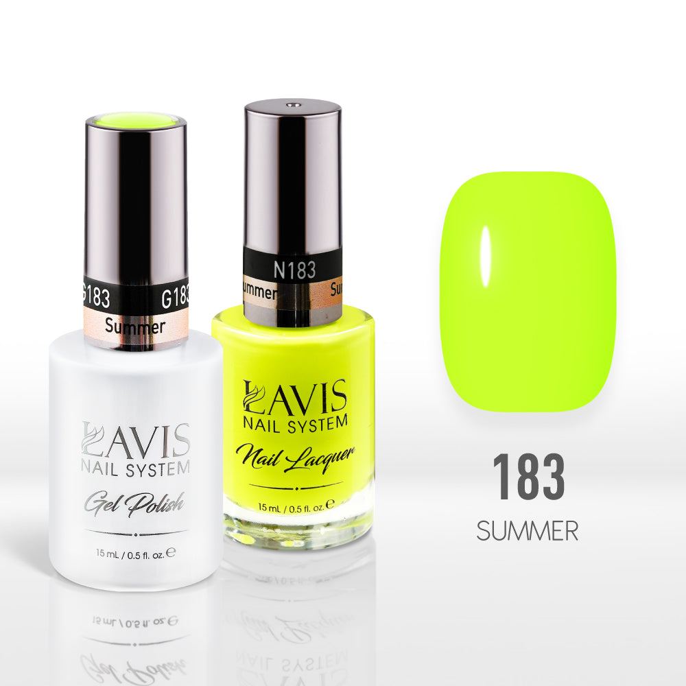 Lavis Gel Nail Polish Duo - 183 Yellow Colors - Summer