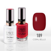 Lavis Gel Nail Polish Duo - 189 Crimson Colors - Coral Bellls