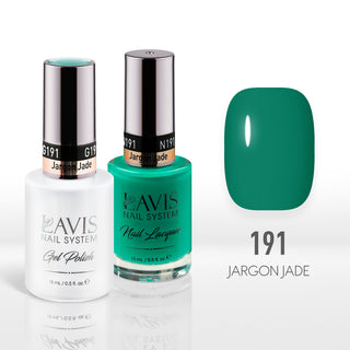 Lavis Gel Nail Polish Duo - 191 Green Colors - Jargon Jade