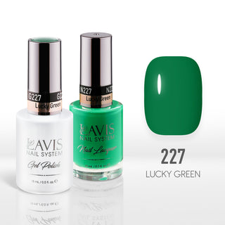 Lavis Gel Nail Polish Duo - 227 Green Colors - Lucky Green