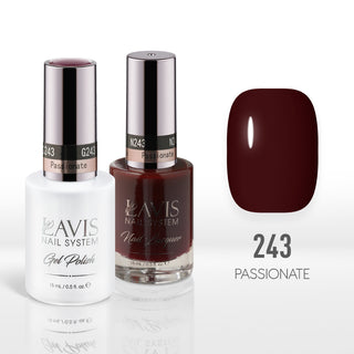 Lavis Gel Nail Polish Duo - 243 Brown Colors - Passionate