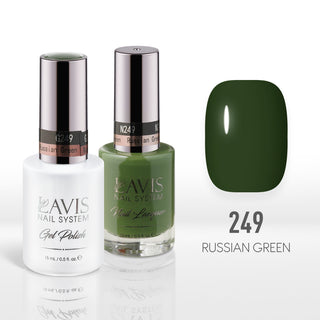Lavis Gel Nail Polish Duo - 249 Green Colors - Russian Green