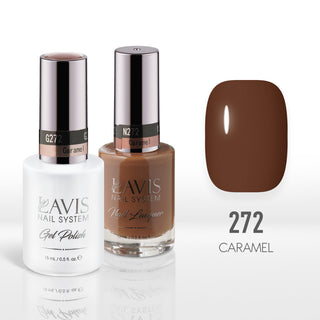 Lavis Gel Nail Polish Duo - 272 Brown Colors - Caramel