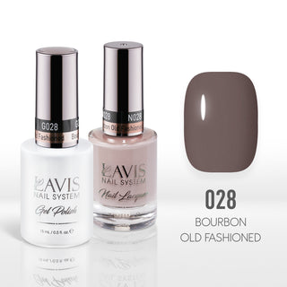 Lavis Gel Nail Polish Duo - 028 Brown Colors - Bourbon Old Fashioned