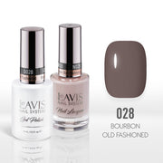 Lavis Gel Nail Polish Duo - 028 Brown Colors - Bourbon Old Fashioned