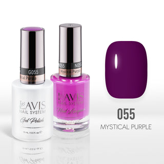 Lavis Gel Nail Polish Duo - 055 Purple Colors - Mystical Purple