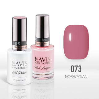 Lavis Gel Nail Polish Duo - 073 Pink Colors - Norwegian Salmon