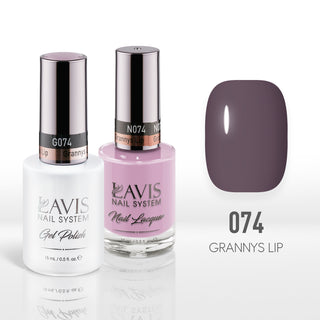 Lavis Gel Nail Polish Duo - 074 Purple Colors - Grannys Lip