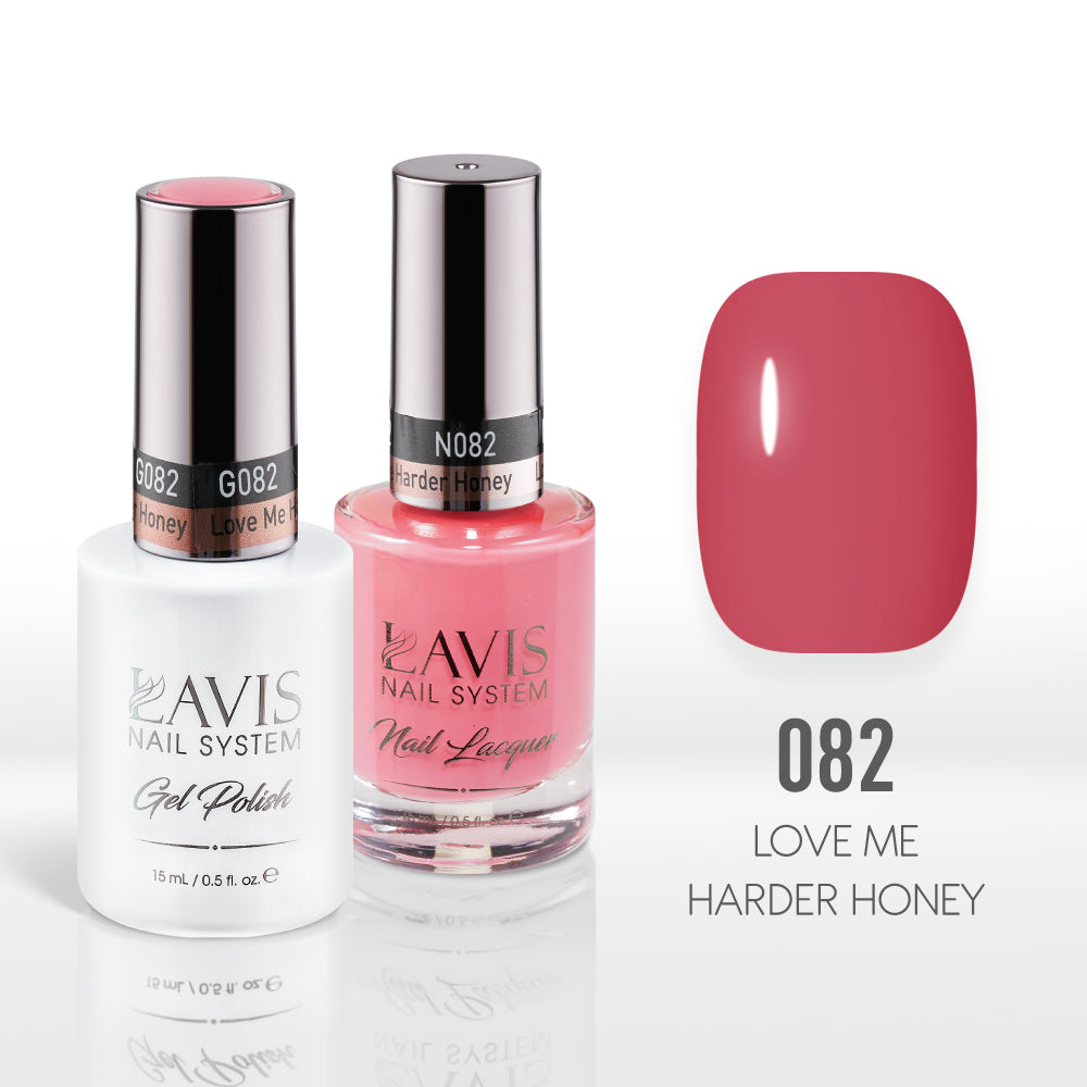 Lavis Gel Nail Polish Duo - 082 Orange, Coral Colors - Love Me Harder Honey