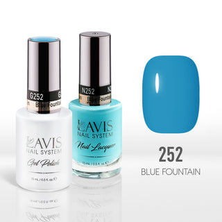 Lavis Gel Nail Polish Duo - 252 (Ver 2) Blue Colors - Blue Fountain