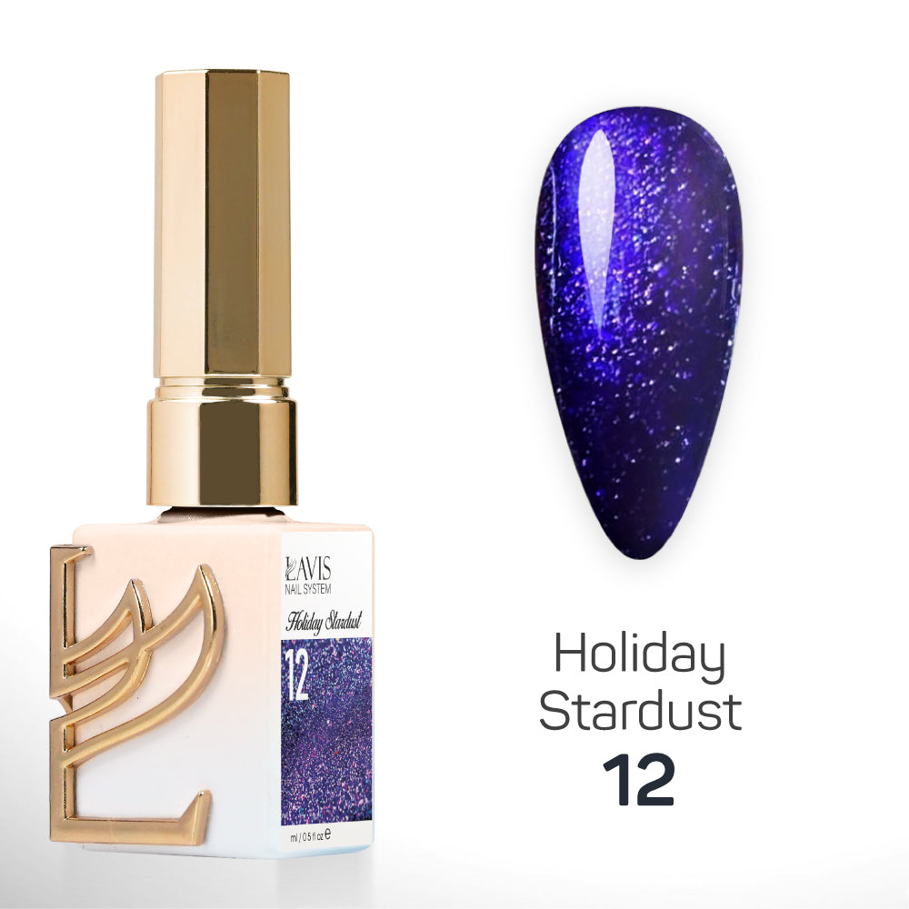 LAVIS Glitter 12 - Gel Polish 0.5 oz - Holiday Stardust Collection