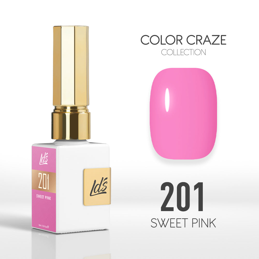LDS Color Craze Collection - 201 Sweet Pink - Gel Polish 0.5oz