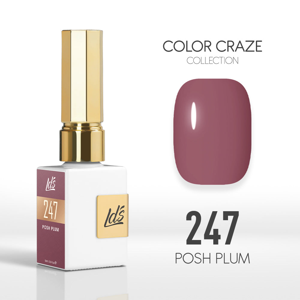 LDS Color Craze Collection - 247 Posh Plum - Gel Polish 0.5oz