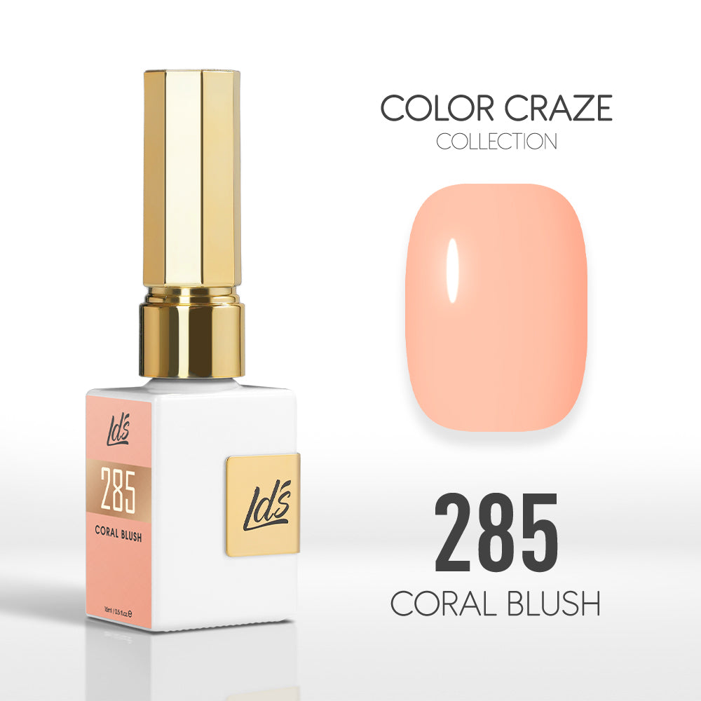 LDS Color Craze Collection - 285 Coral Blush - Gel Polish 0.5oz