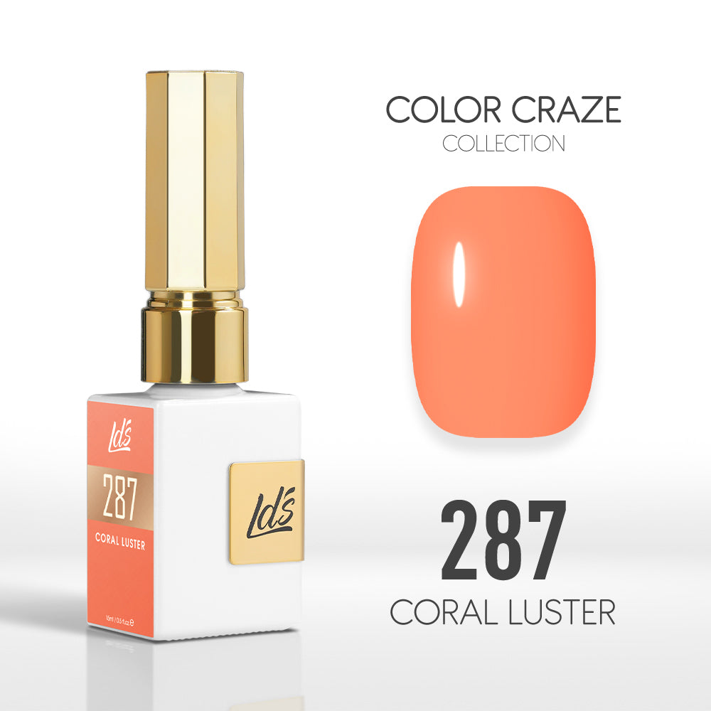 LDS Color Craze Collection - 287 Coral Luster - Gel Polish 0.5oz