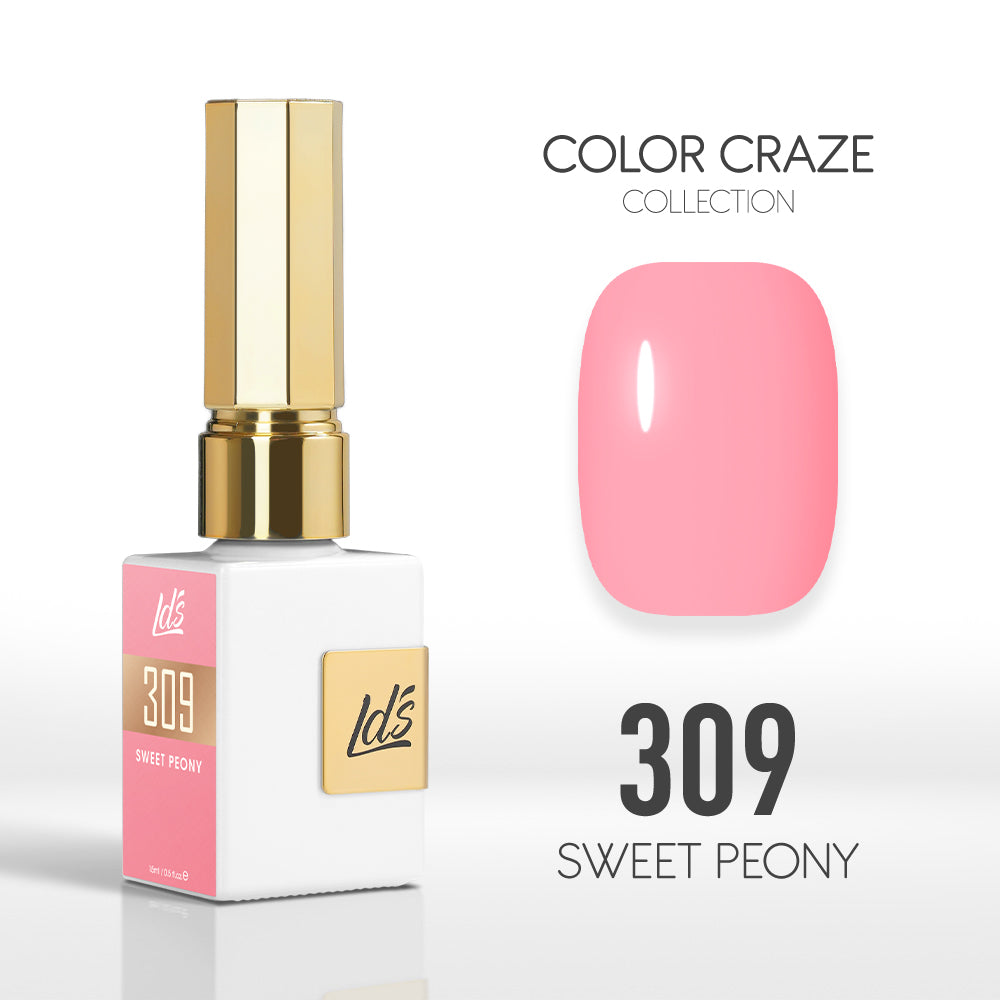 LDS Color Craze Collection - 309 Sweet Peony - Gel Polish 0.5oz