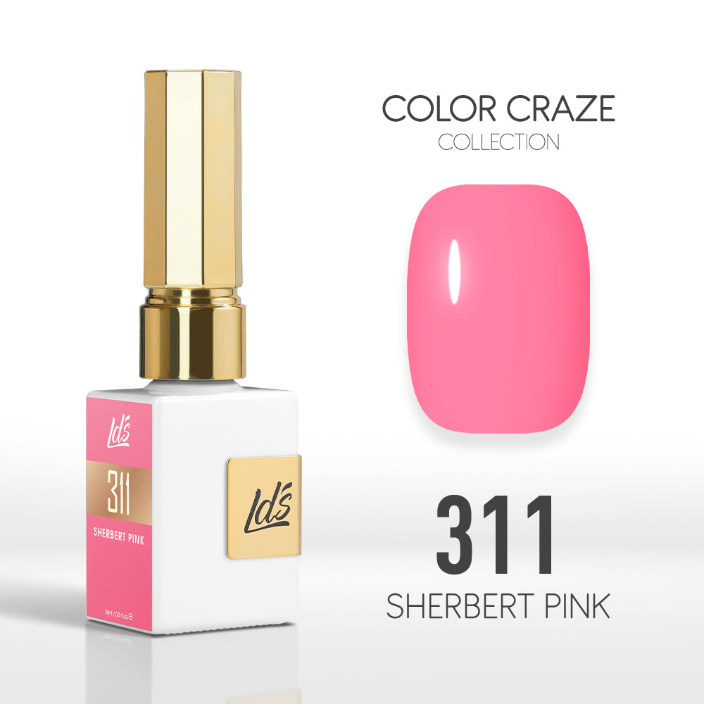 LDS Color Craze Collection - 311 Sherbert Pink - Gel Polish 0.5oz