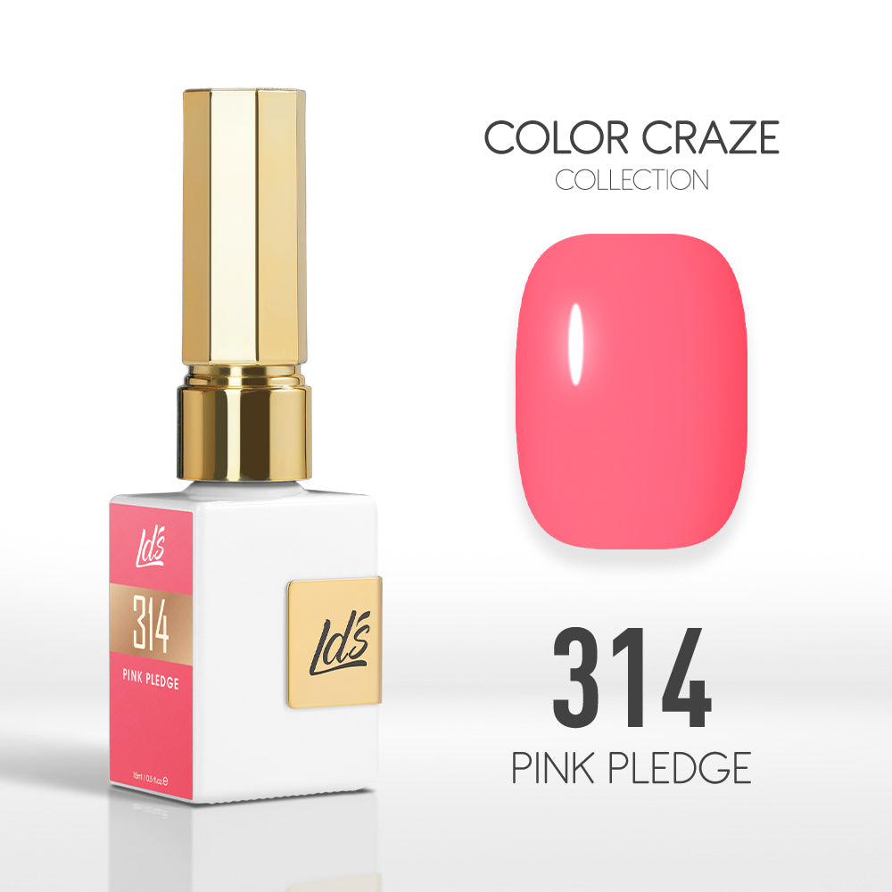 LDS Color Craze Collection - 314 Pink Pledge - Gel Polish 0.5oz